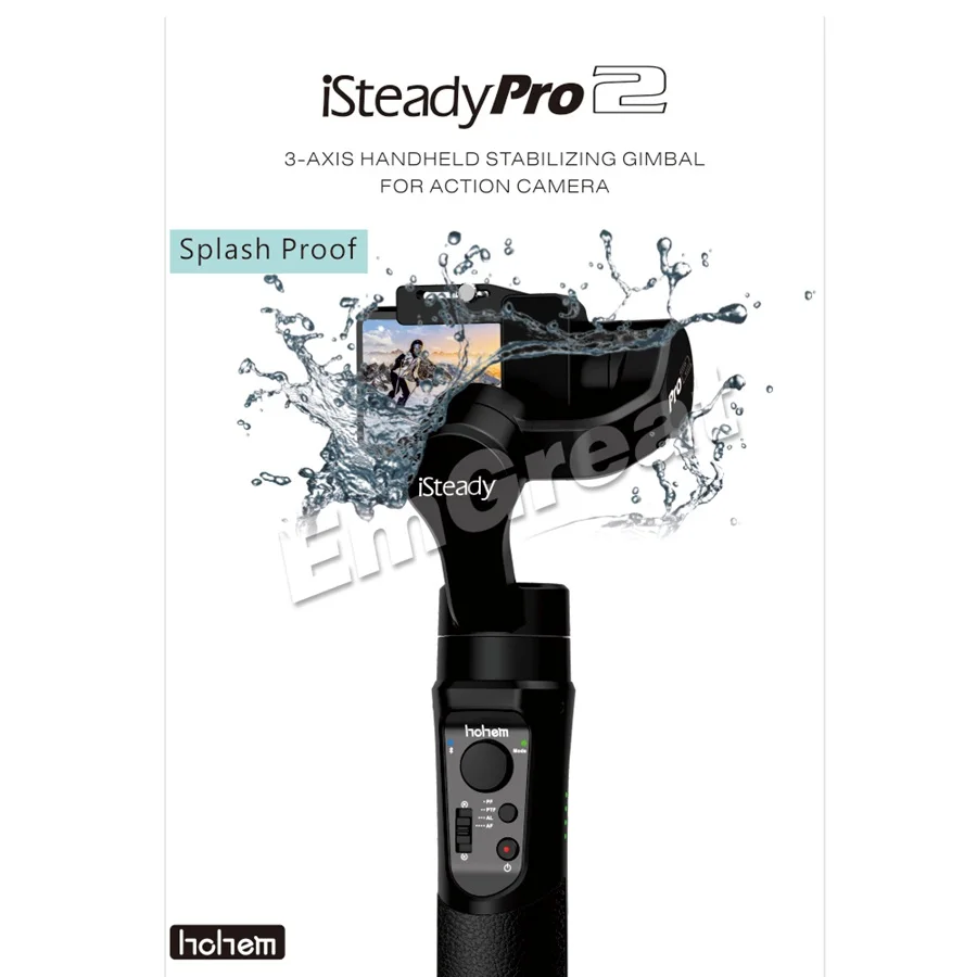 Skup Hohem iSteady Pro 2 3 Axis Handheld gimbal Splash dowód z torbą dla DJI Osmo działania Gopro Hero 7 6 5 4 SJCAM YI kamery sportowe