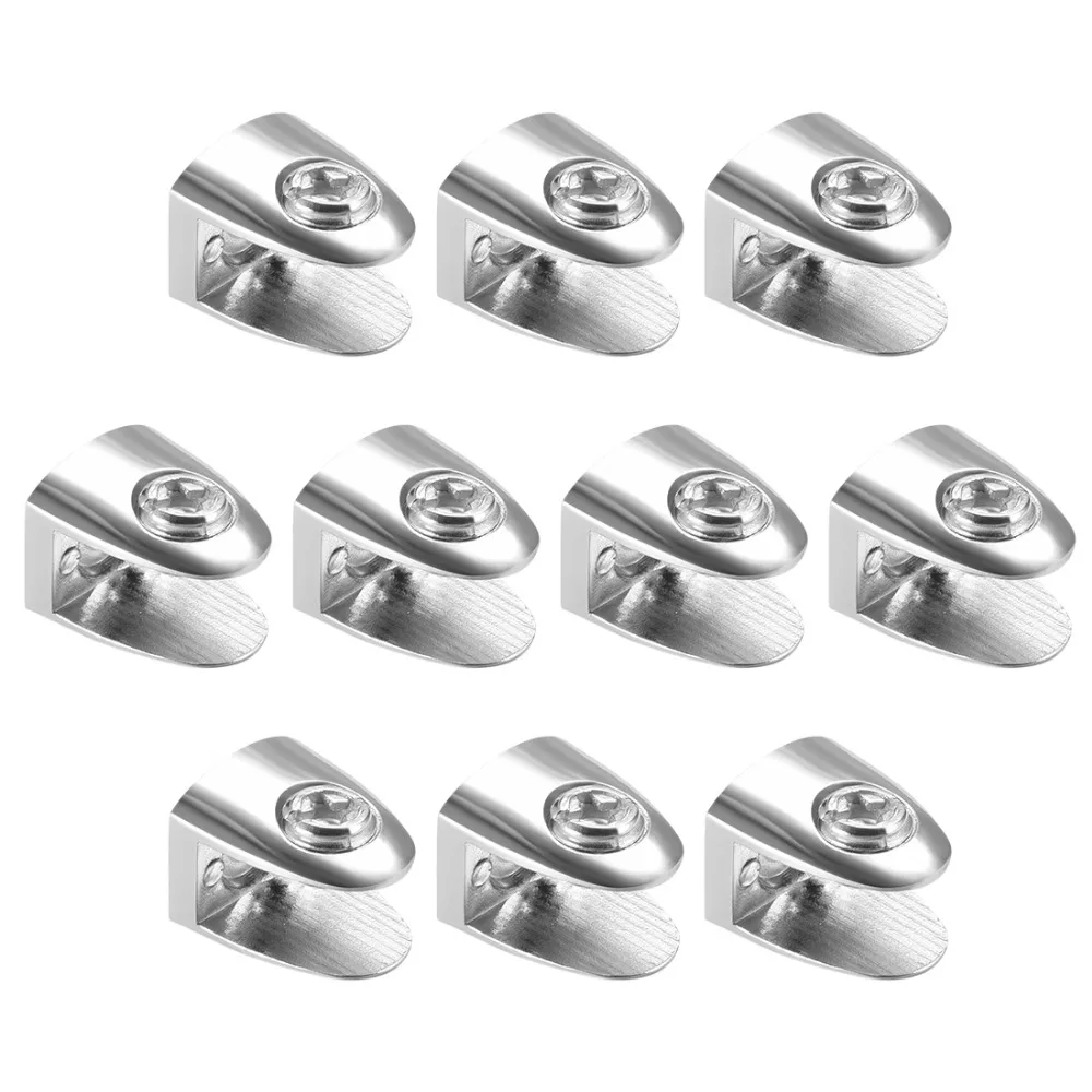 

Uxcell 10Pcs Type 01 04 Zinc Alloy Glass Clamp Clip Holder FOR 6-9mm 8-10mm Thick Glass Shelf Bracket Adjustable Hot Selling