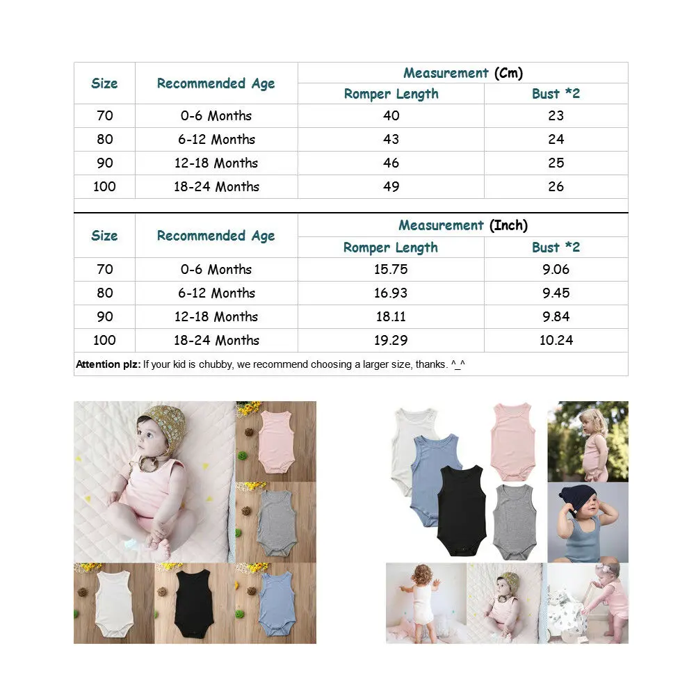На возраст от 0 до 24 месяцев, Одежда для новорожденных боди для малыша, ребенка, для мальчиков и девочек хлопчатобумажный Боди без рукавов комбинезон наряд Однотонная одежда повседневная одежда 5 цветов