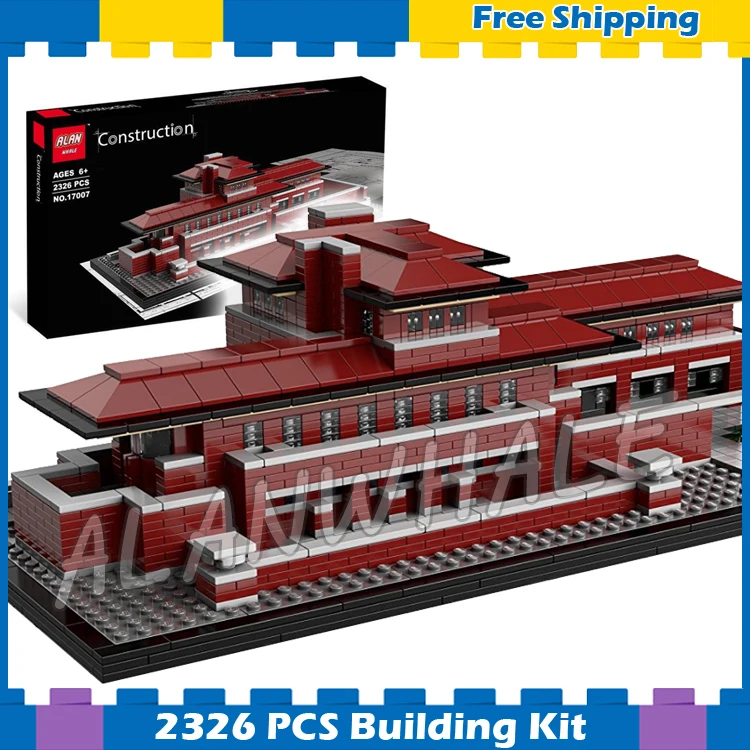 

2326pcs Architecture Chicago Frederick C. Robie House 17007 Model Building Blocks Assemble Gifts sets Compatible With Lego