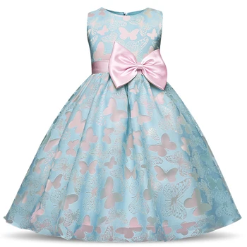 

Summer New Butterfly Kids Girl Wedding Flower Girls Dress Princess Party Pageant Formal Dresses Prom Baby Girl Birthday Clothes