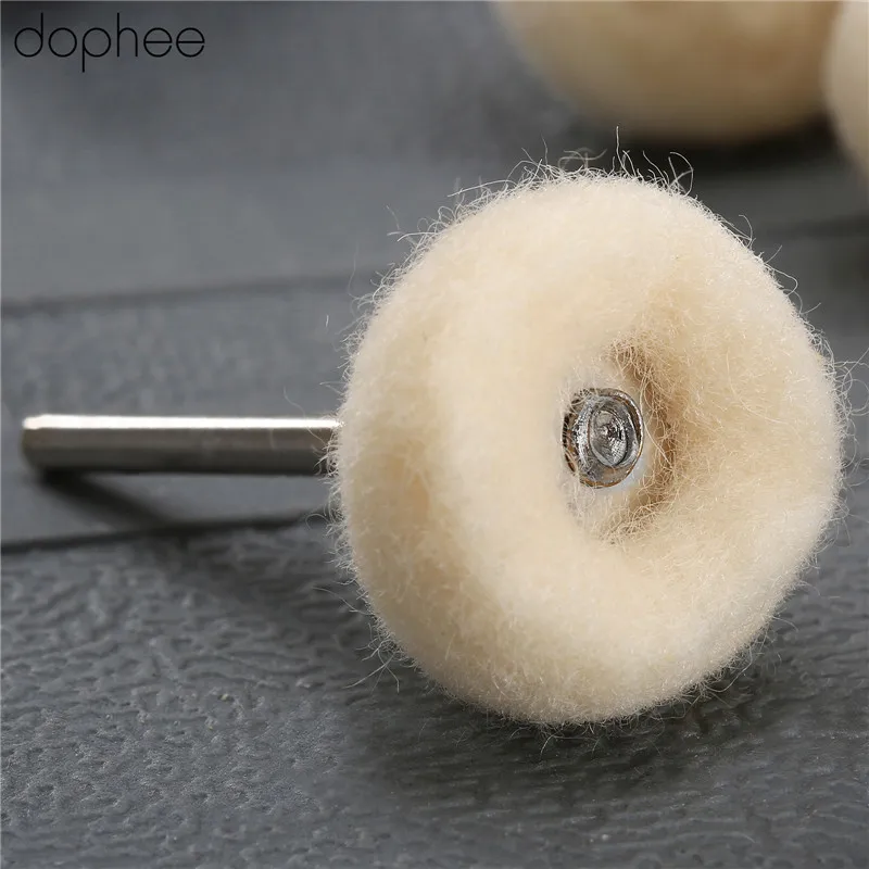 Dophee Dremel аксессуары шерсть щетка шлифовальные полировка колесо шлифовальная кисти для буровых роторный инструмент 3 мм хвостовика 10 шт