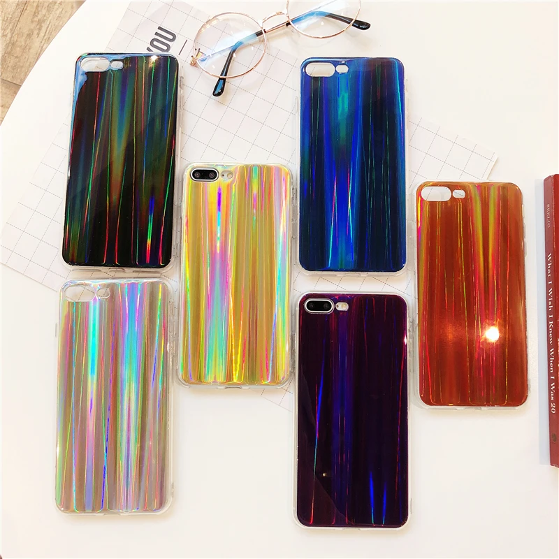 

Aurora Case for Vivo X20 Plus X21 UD Y71 Y83 Colorful Bling Dazzling Solf Silicone TPU Case for Oppo R11S Plus R15 Pro REALME 1