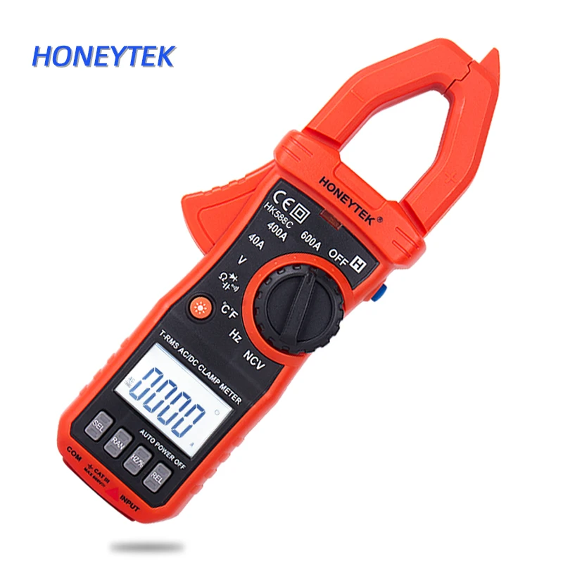 HONEYTEK True-RMS цифровой мультиметр Авто диапазон с подсветкой AC/DC Амперметр Вольтметр мультиметр измерительный мультиметр