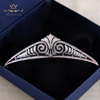 

Bavoen Luxurious Wedding Hair Accessories Zircon Crystal Tiaras Crowns Sparkling Evening Hairbands Birthday Gift