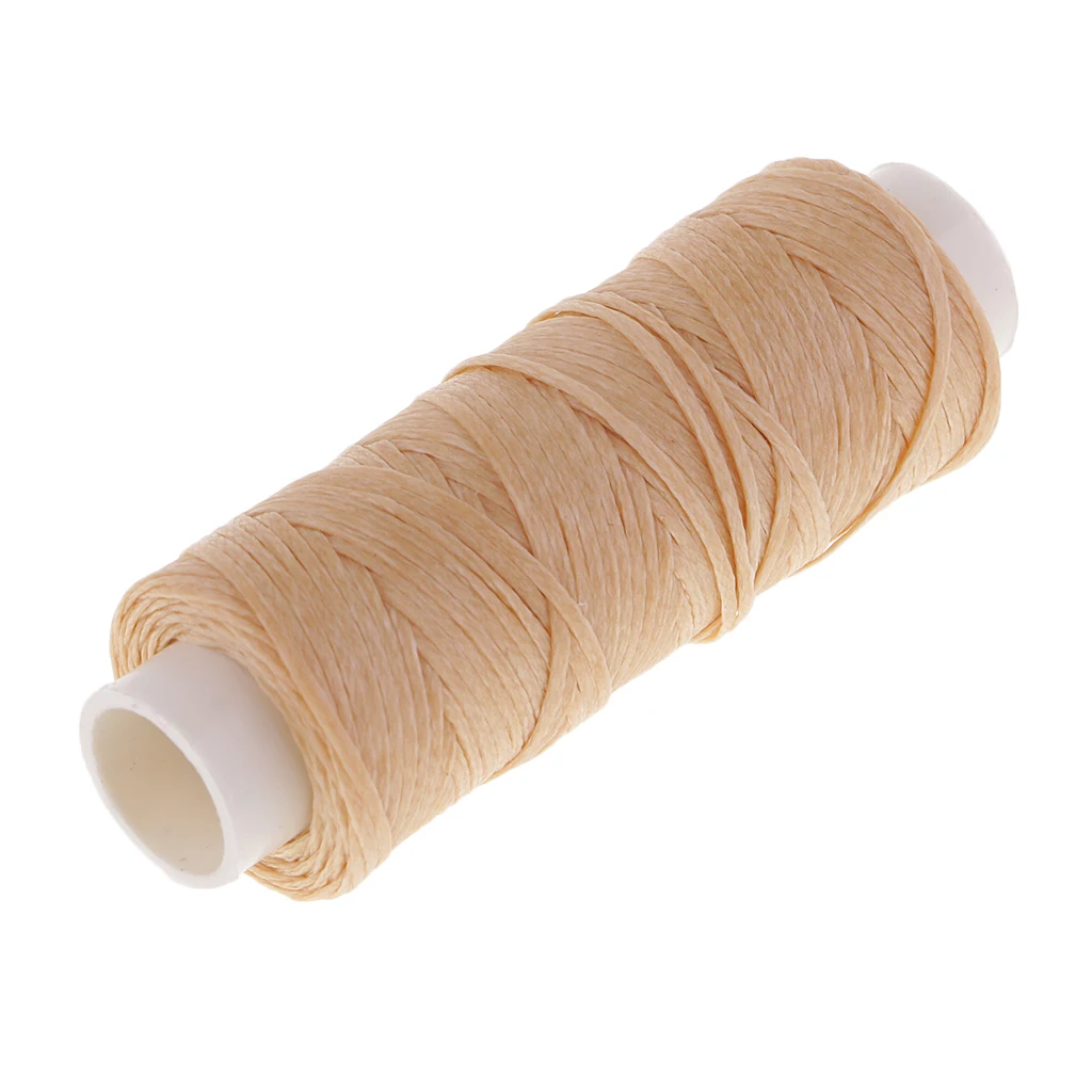 1 Spool Flat Waxed Polyester Braided Waxed Thread Cord for Sewing Accessories, DIY Jewelry Making
