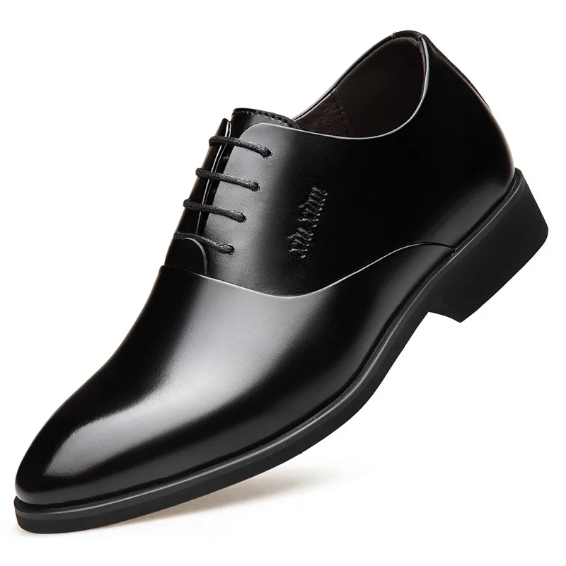 Men Leather Shoes Oxfords Fashion Brand Comfortable Social Shoe #MS8116122 | Обувь