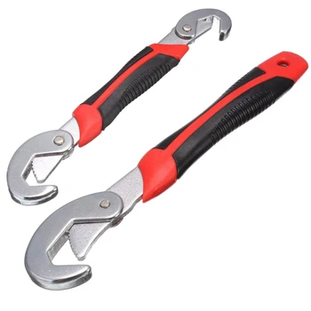 

Pack of 2 Wrenches Practical Adjustable Durable Multifunctional Adjustable Wrench for Industrial Pipe Install Metal Process