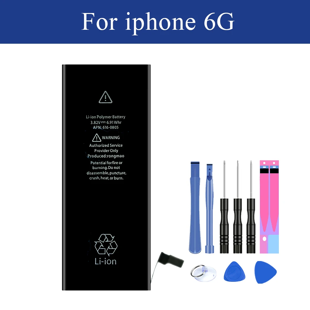 Top Battery For iPhone 6 6s 7 6plus 6splus Internal Phone Bateria 2750mAh 2915mAh Li-ion+ Free Tools