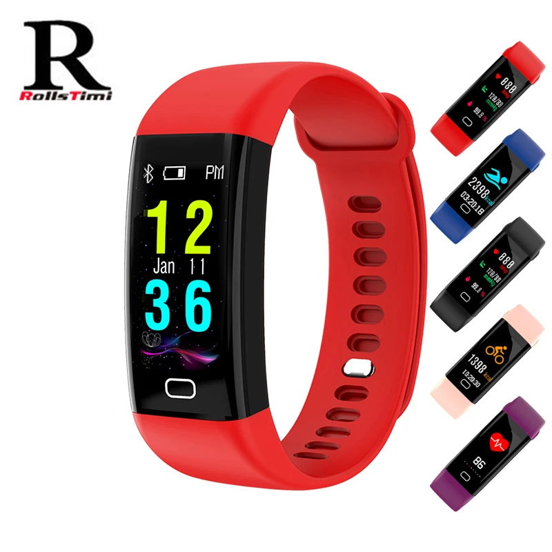 

RollsTimi Smart Watch USB charge Heart Rate IOSandroid Sport Men Wristwatch Wearable Digital bluetooth Watch relogio inteligente