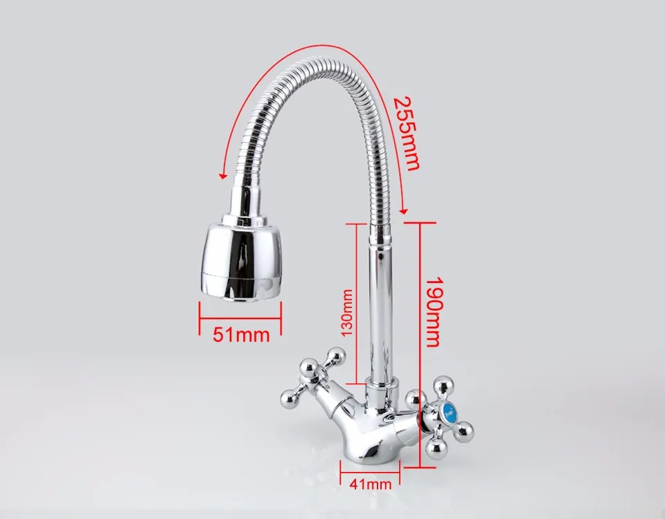 cozinha misturador de água fria e quente