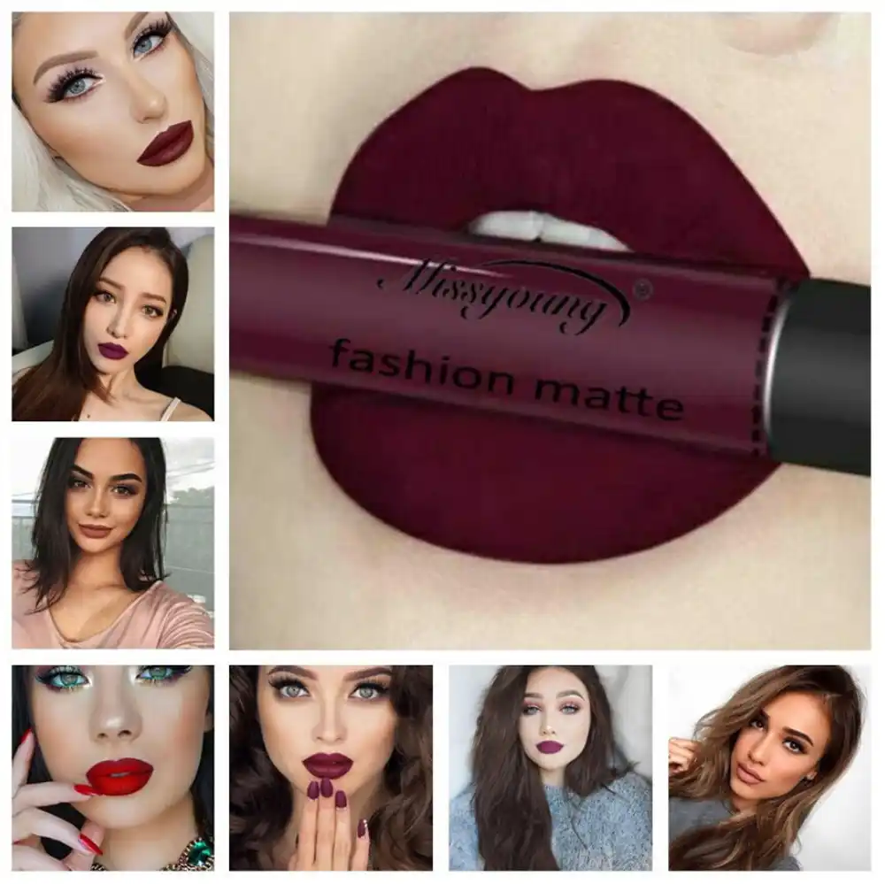 Líquido Lip Gloss Hidratante Nutritivo Lip Gloss Veludo Batom Matte Maquiagem Cosméticos de Longa Duração