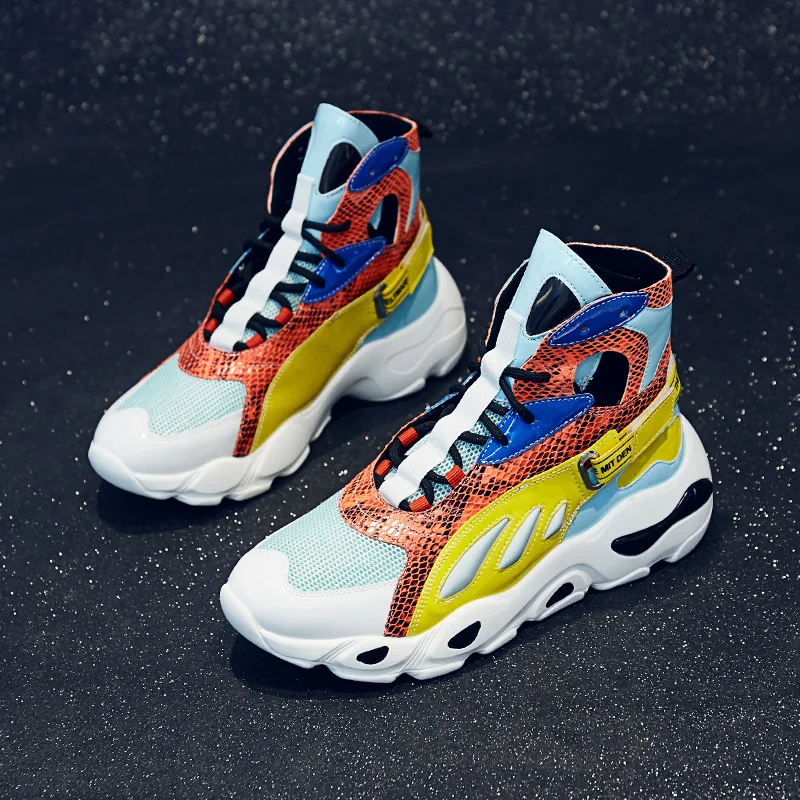 

Leisure high-heeled shoes children tide shoes Korean version 2019 new spring high-heeled sports Torre shoes Yasilaiya Colors