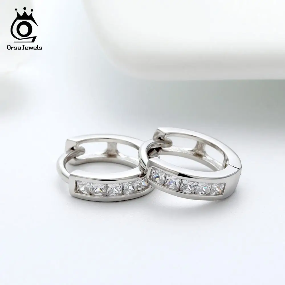 ORSA JEWELS серебряные серьги кольца для женщин круглые сережки из стерлингового