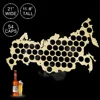 Creative Wooden Beer Cap Maps Beer Bottle Caps Map of Russia Board Wall Art For Cap Collector Beer Drinker ► Photo 2/6