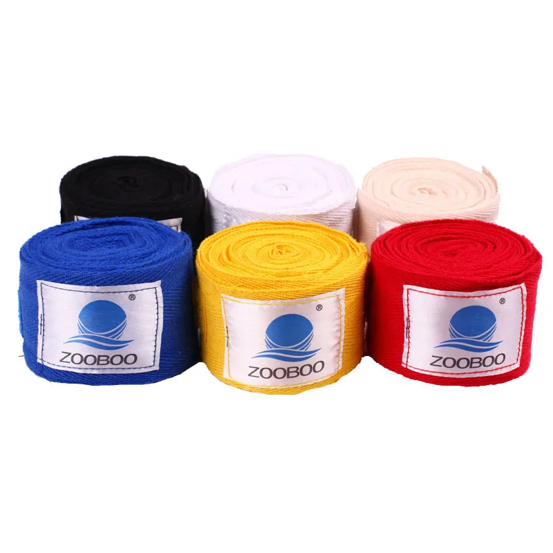 

2Pcs/roll boxing bandage width 5cm length 5M 3M 100% cotton bandage strap boxing gloves protectors punch boxing bandage