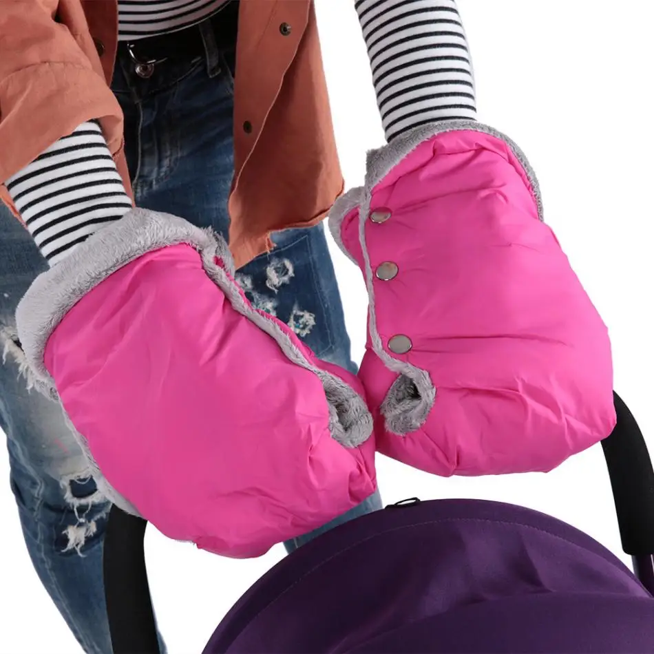 Зимняя уличная зимняя теплая прогулочная коляска детские варежки на коляску водонепроницаемые утолщенные теплые мягкие перчатки для