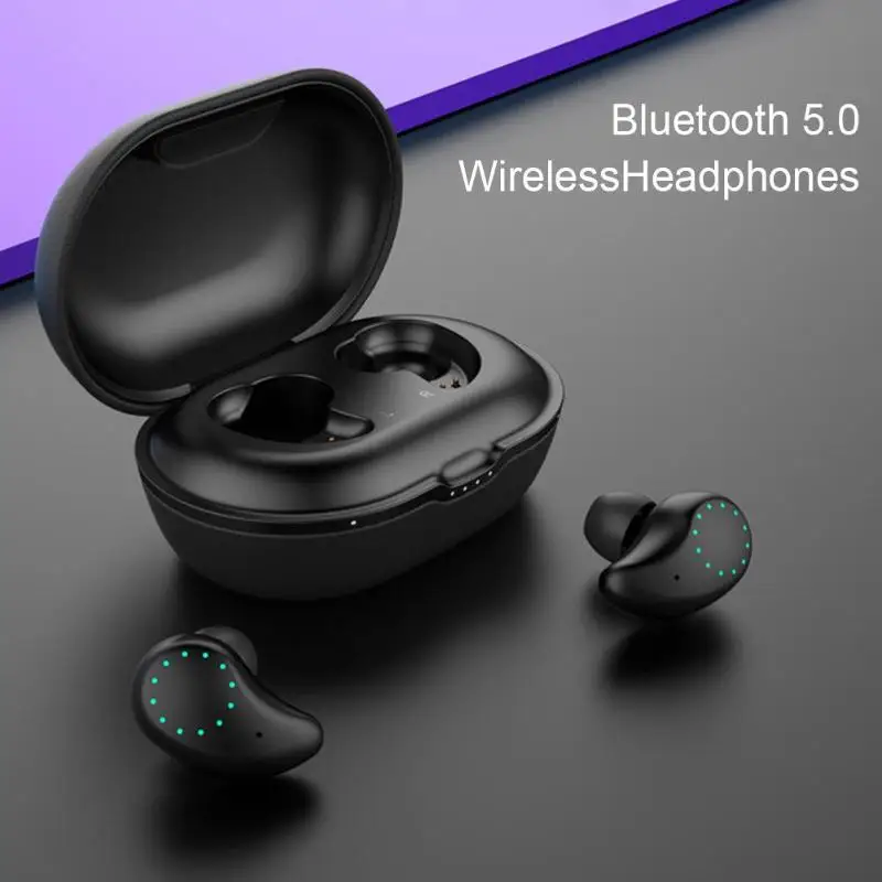 VODOOL беспроводные Bluetooth V5.0 гарнитуры для мужчин и женщин мода шумоподавление 3D стерео мини-наушники с зарядным отсеком