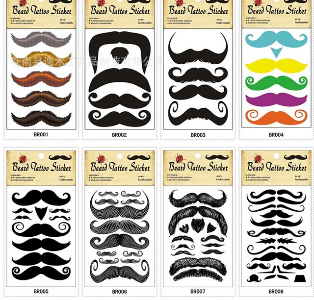animation mustache tattoo paste party tattoo stickers pussycat animation mustache tattoo paste party tattoo stickers pussycat