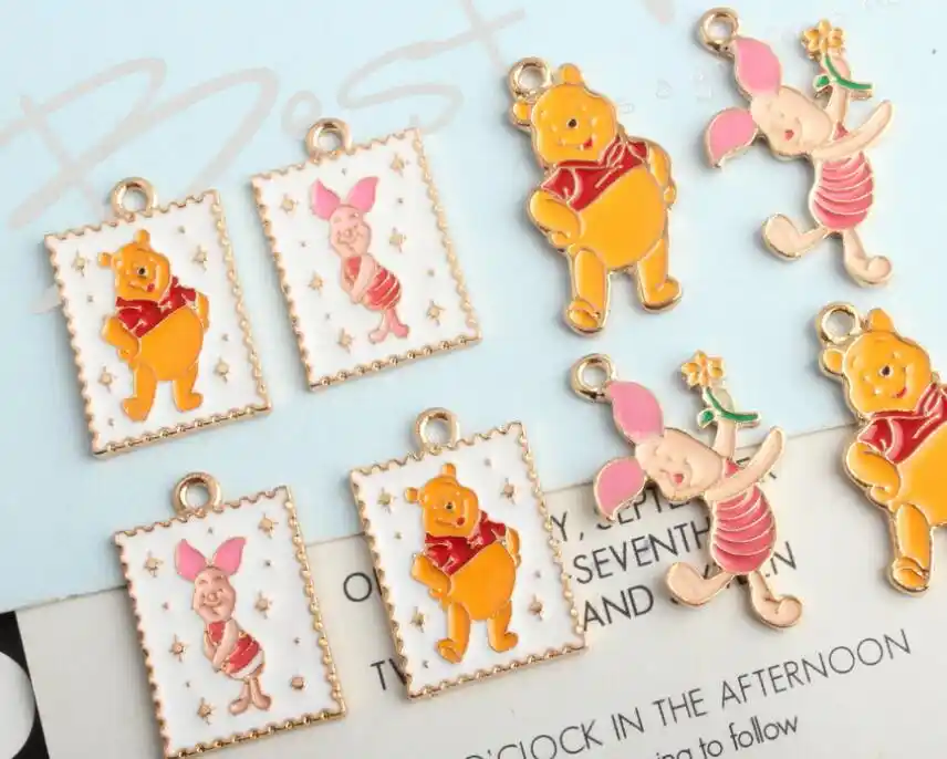 lot anime hippo girl boys mix Charm Necklace Bracelet Earrings Pendants Key DIY
