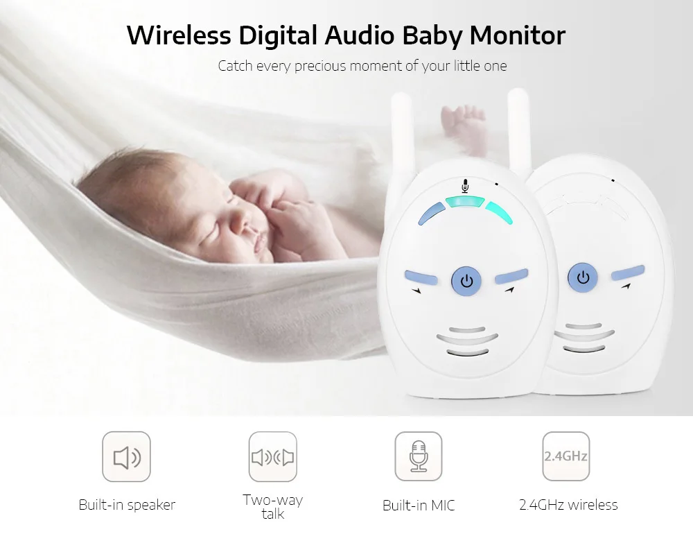 Infant Baby Monitor Wireless Audio Walki (2)