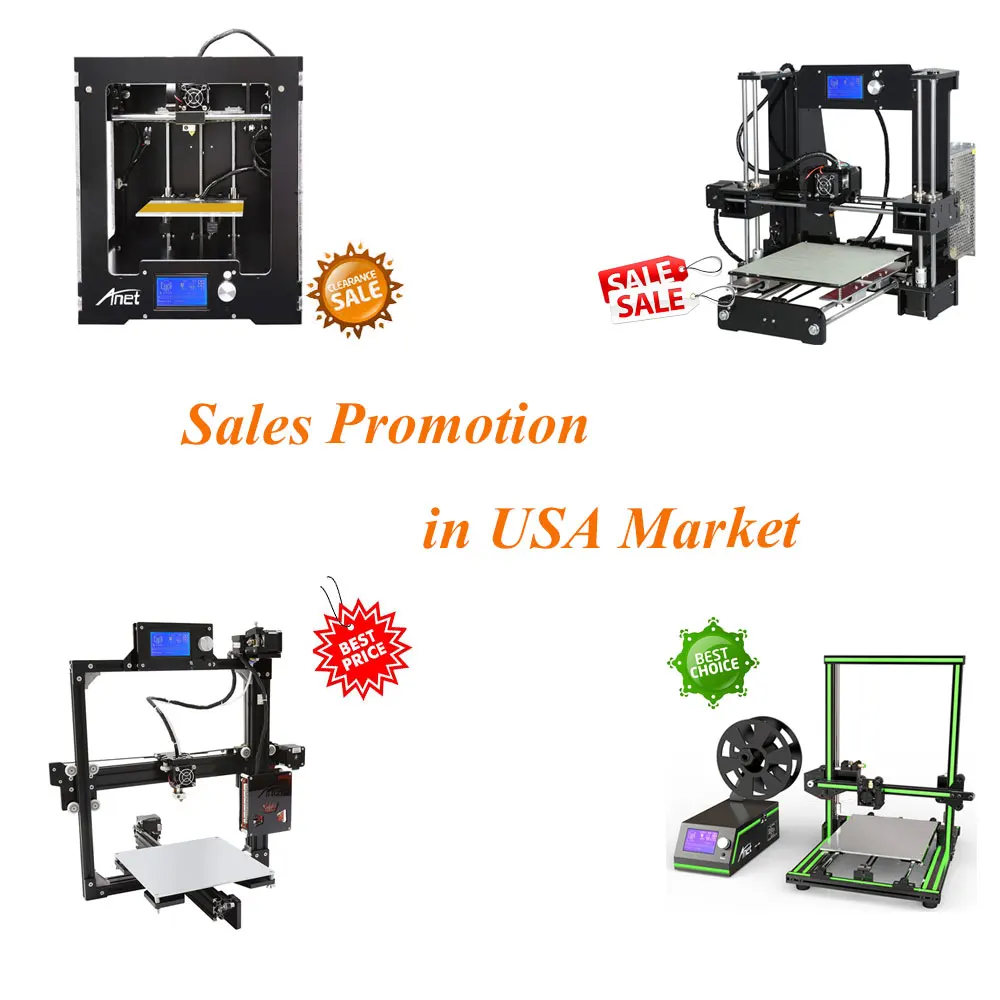 Anet A8 A6 E10 A3S A2 3d Принтер Высокоточный экструдер Reprap Prusa i3 3D принтер Набор DIY Impresora с PLA