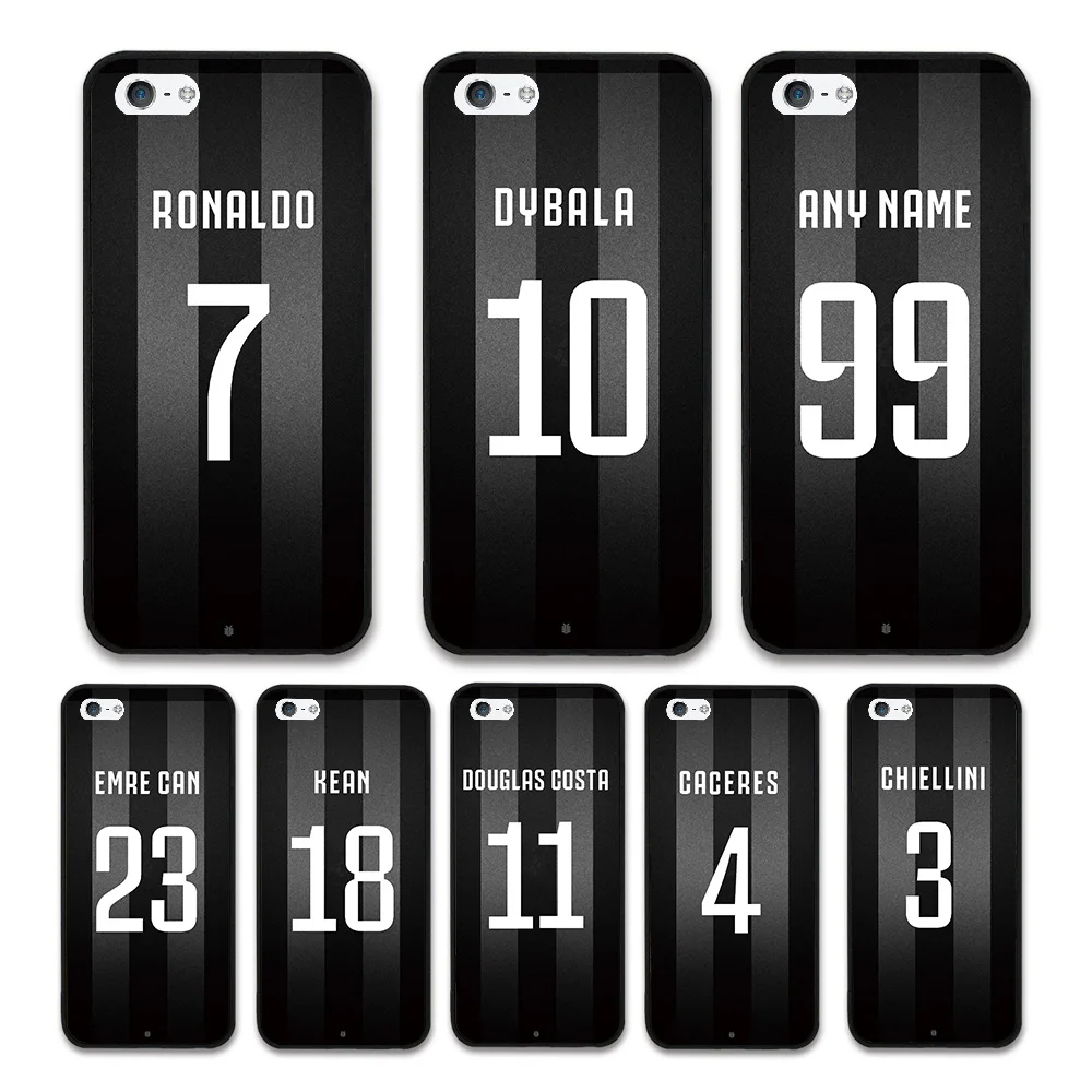 

European Football RONALDO DYBALA KEAN juven FC Jersey style Custom Names and Numbers case for Apple iPhone 5 OR 5S Phones cases