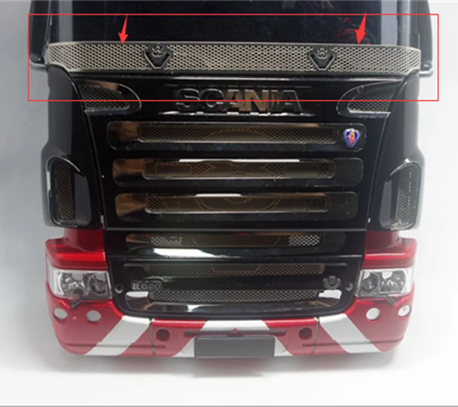 

R/C scania truck front window decorative protective mesh for tamiya 1/14th scale rc scania r620 56323 r470 tractor trailer truck