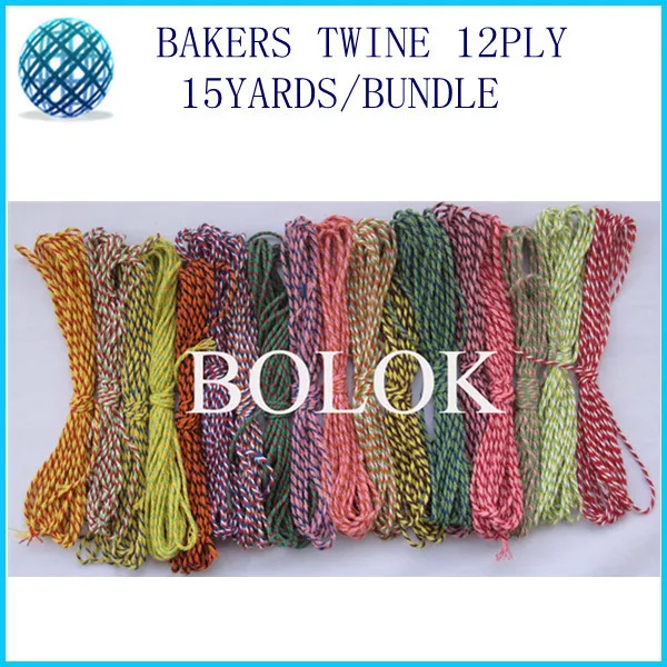 

Free shipping cotton baker twine15yards/bundle (3pcs/lot) divine cottonTwine multi color cotton twine 42 kinds color