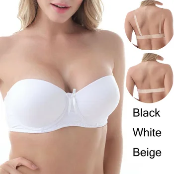 

Sexy Lingerie Clear Back Brassiere Push up Bra Women Invisible Bras Strapless Underwear Convertible Straps Underwire Bralette BH