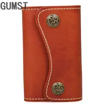 GUMST натуральная коровья кожа для мужчин и женщин ключи сумка многофункциональный бумажник чехол для ключей мода ключница Держатели
