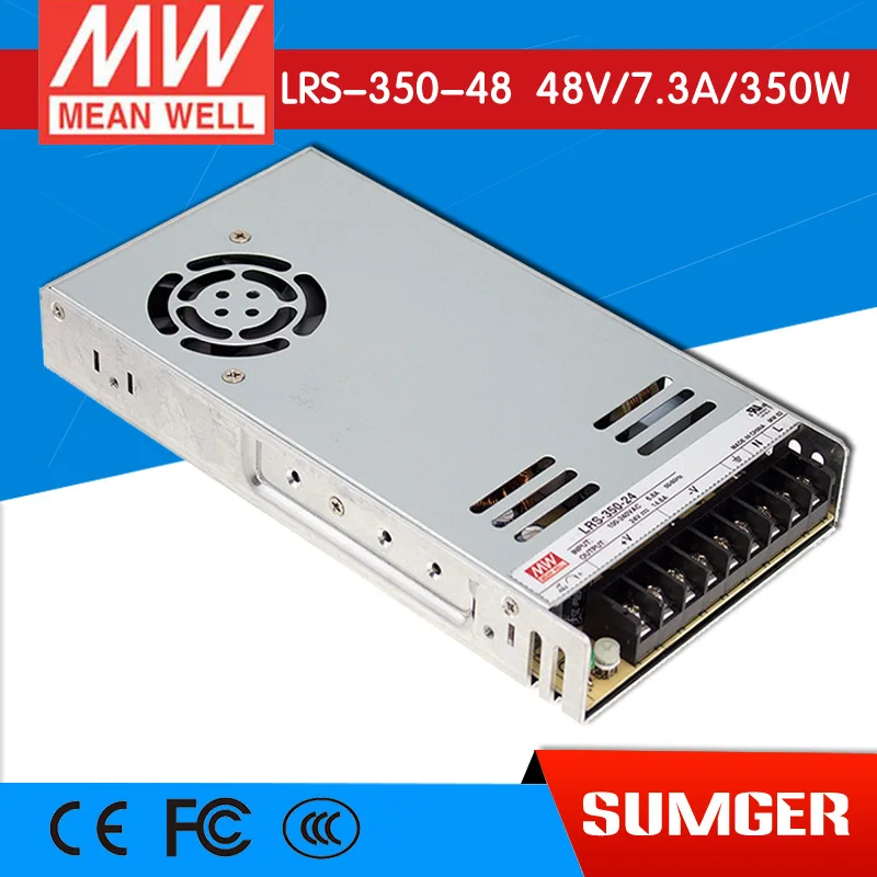 

[Freeshiping 2Pcs] MEAN WELL original LRS-350-48 48V 7.3A meanwell LRS-350 48V 350.4W Single Output Switching Power Supply