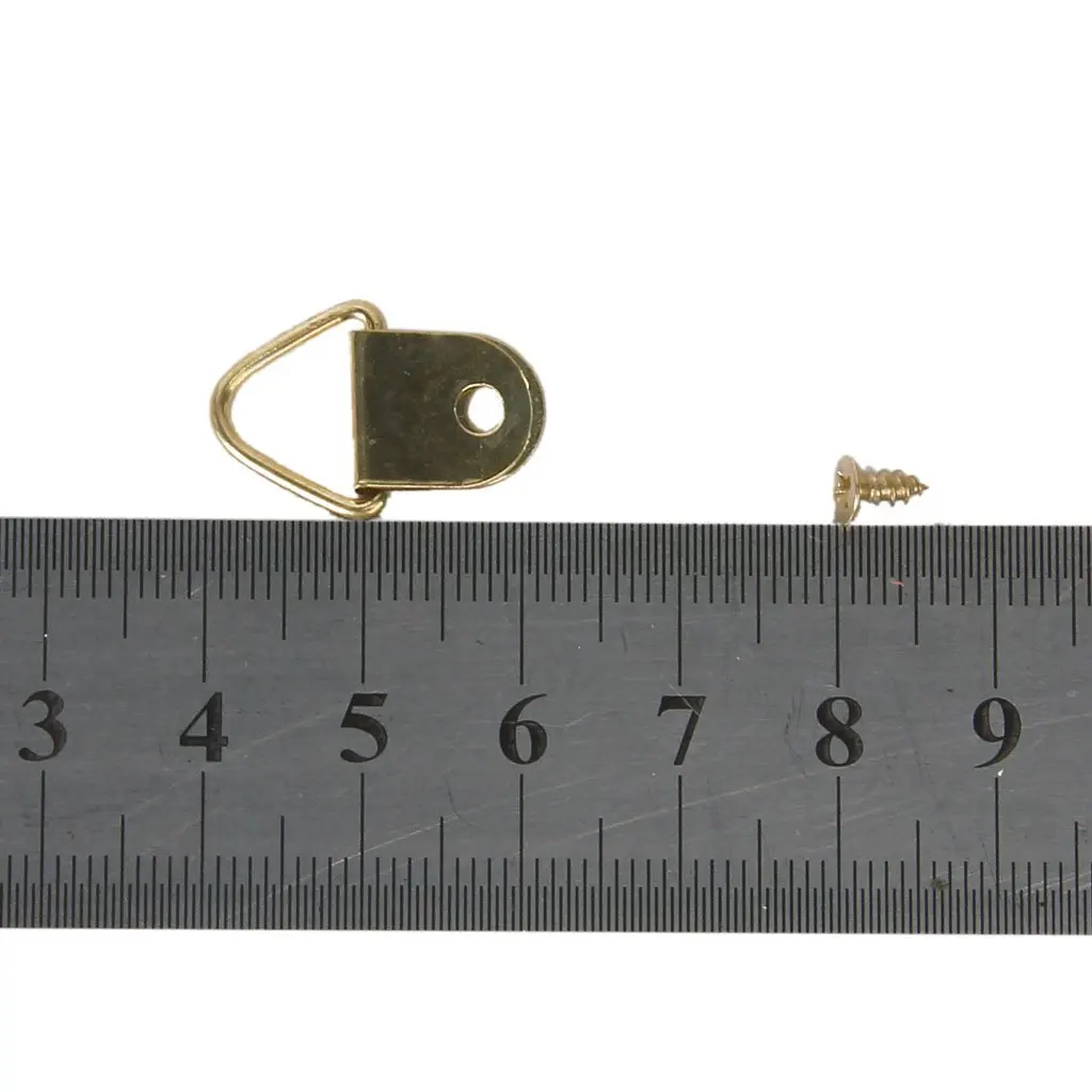 100 шт. маленькое d-образное кольцо изображение подвески для картинных рам одно отверстие с винтами