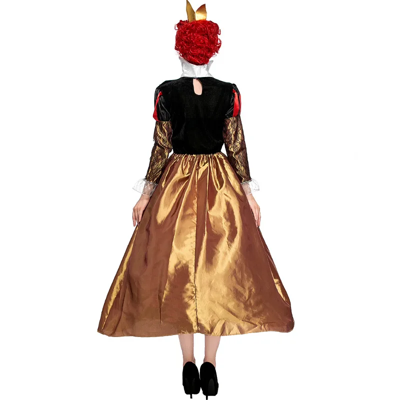 Алиса в стране чудес косплей костюм королева сердца костюм Mad Hatter Красная Королева Костюм женское элегантное платье косплей