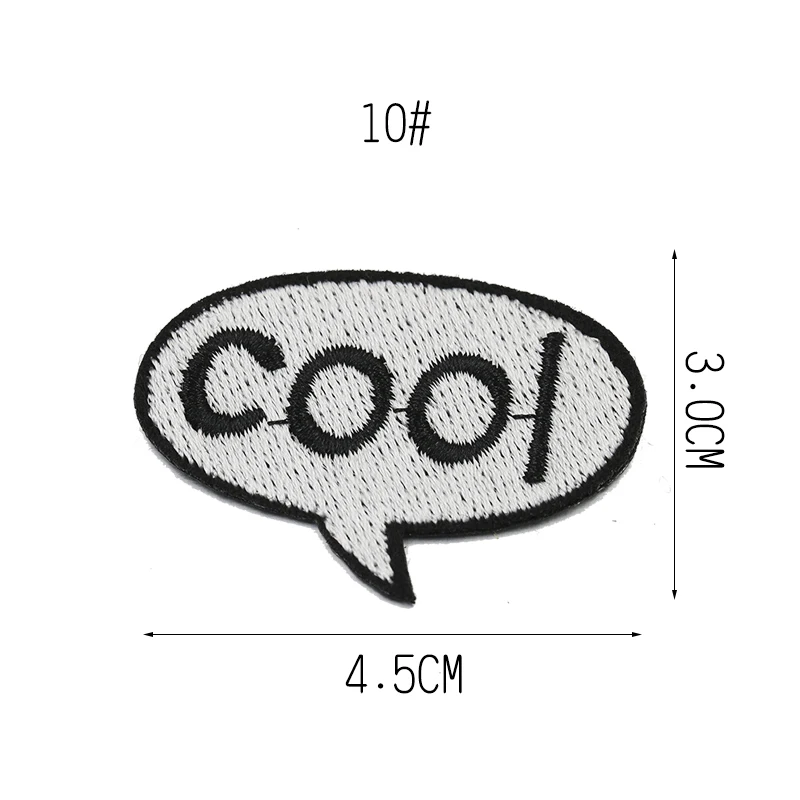 Вышивка Утюг на нашивках одежда полоса одежда термо клей декоративный значок глажка Аппликации Ткань наклейки - Цвет: 10