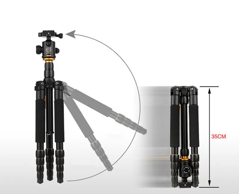 qzsd pro profissional fotográfico tripé portátil monopé conjunto para câmera digital slr apenas carga rolamento