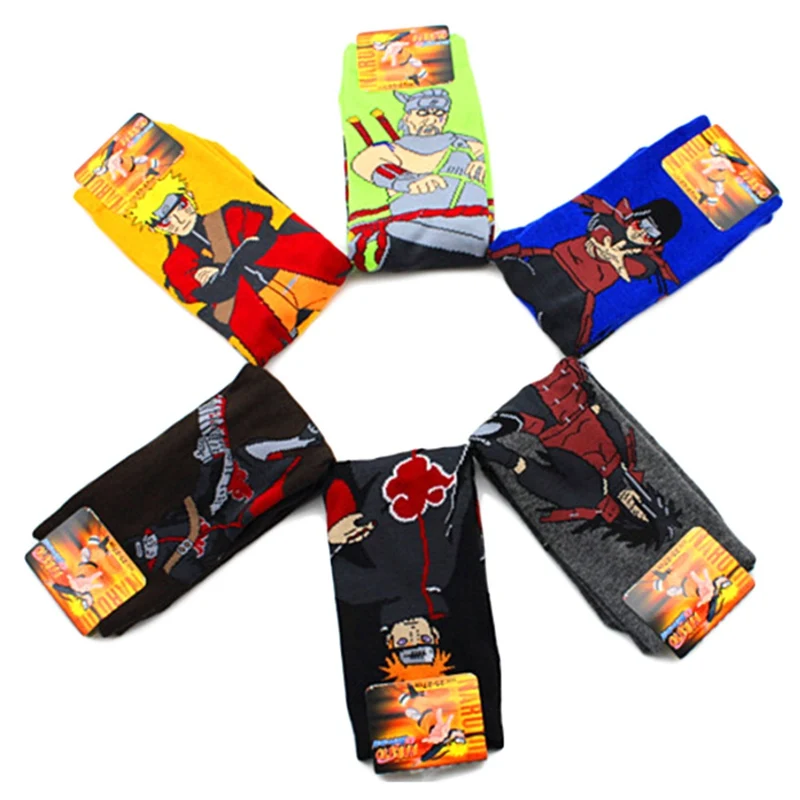 Japan Anime Naruto Socks Uzumaki Naruto Print Cotton cosplay Socks Accessories Cute