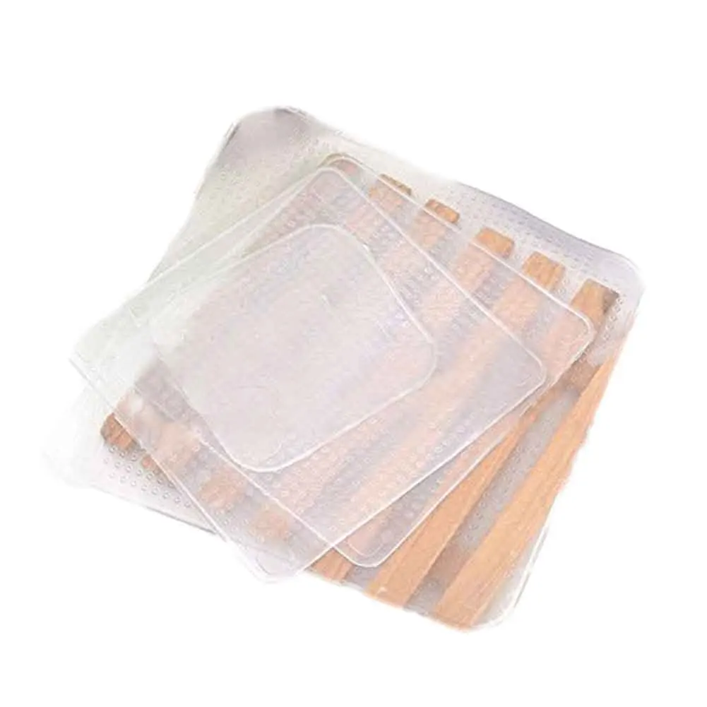 4pcs Multifunctional Food Fresh Keeping Wrap Reusable Silicone Food Wraps Seal Cover Stretch Vacuum Cover Kitchen Tools