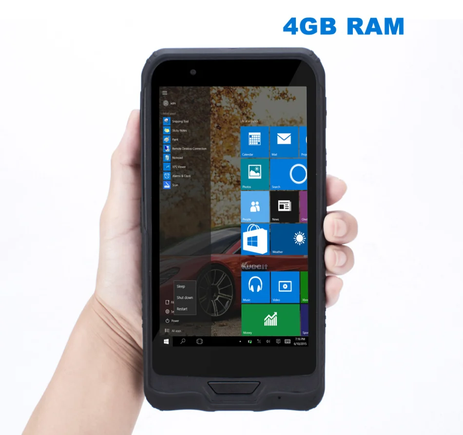  China K72H Windows 10 Rugged Waterproof Mobile PDA phone 4GB RAM 64GB ROM Handheld Data Tablet PC G
