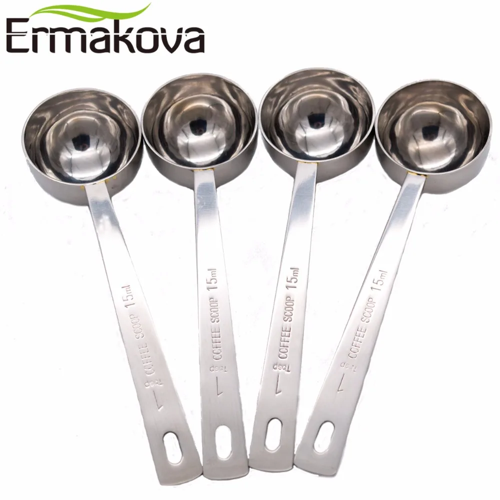 Ермакова кофейный Совок из нержавеющей стали мерный совок 1 чашка молотый кофе измерение количества Сахара Совок 15 мл чайная ложка инструмент для кофе