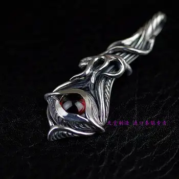 

Thailand, Sterling Silver Eye Of The Tiger Forest Silver Pendant