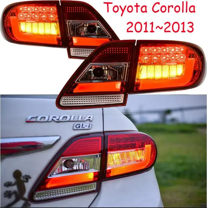 Один комплект фар для бампера автомобиля задние фары для Corolla задние фары 2011 2012 2013 год светодиодные задние фары противотуманные фары Corolla задние фары - Цвет: red