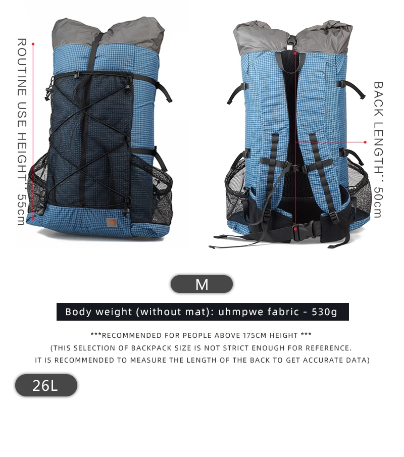 3F UL gear 26L/38L рюкзак Сверхлегкий походный рюкзак UHMWPE легкий прочный активный отдых, путешествия, скалолазание 3 цвета
