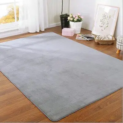 Модный коврик с эффектом памяти, сплошной мат, большой коврик для спальни, коврик для кофейного столика, коврик для прихожей, гостиной, кухни - Цвет: gray