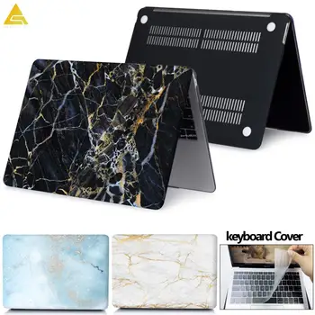 

Marble Laptop Case For Apple MacBook Touch ID A1932, Air 13 A1466 Pro Retina 11 12 13 15 Pro 13.3 15.4 Touch Bar+ Keyboard Cover