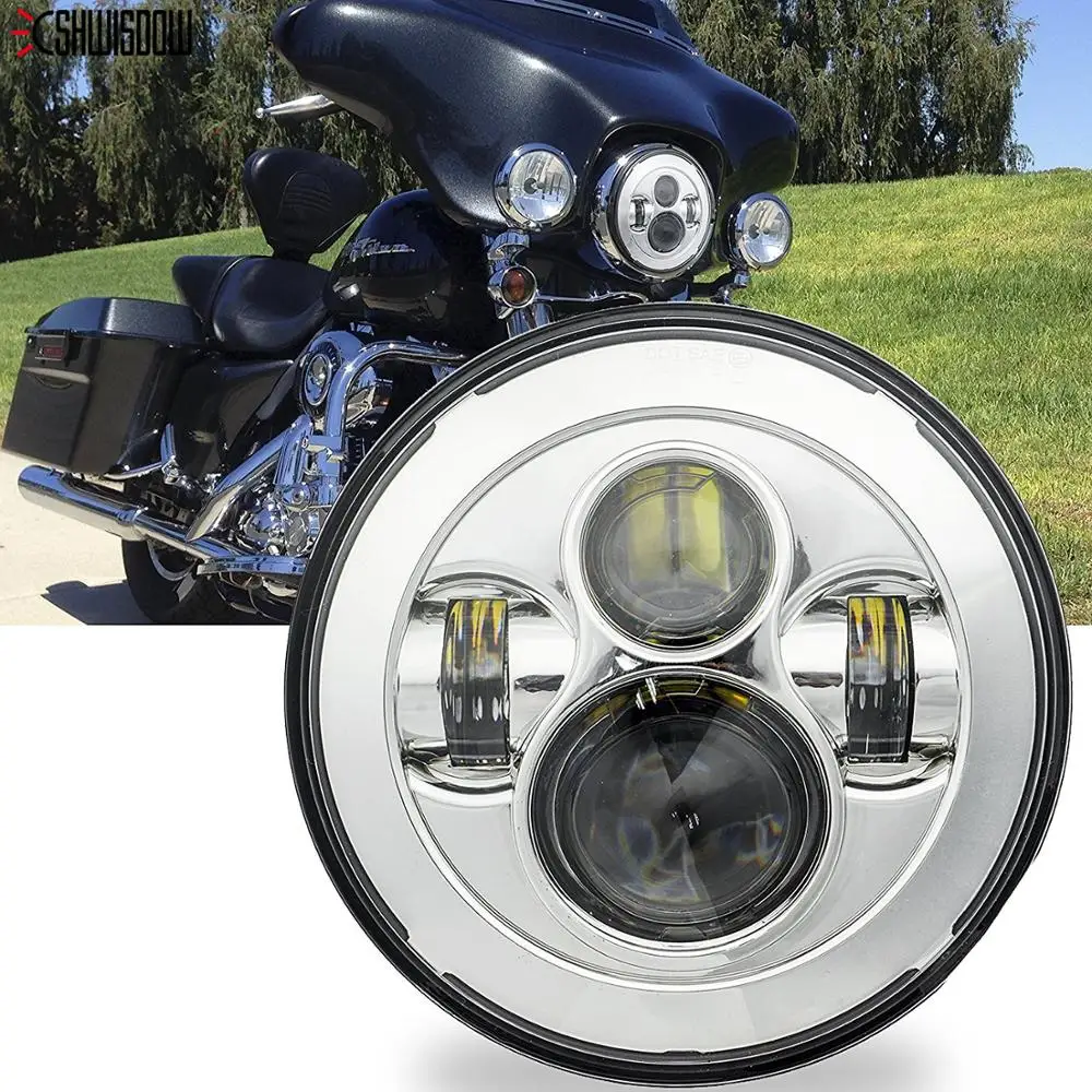 Мотоцикл 7 дюймов светодиодный налобный фонарь для Touring Ultra Classic Electra Street Glide Road King Yamaha мотоциклетный налобный фонарь