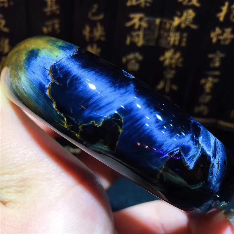 

59.2mm Genuine Natural Pietersite Bangles Gemstone Crystal 19.7x8.5mm Size For Women Female Gift Fashion Bangle Luxury Jewelry