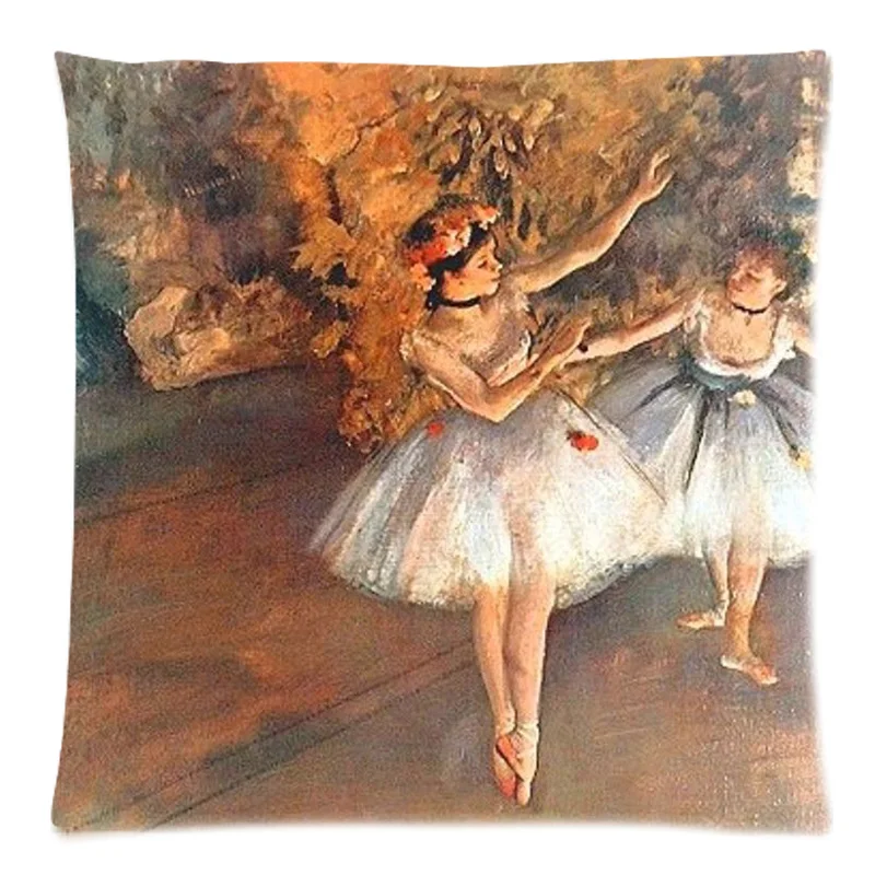 Details about   Painting By Edgar Degas High Quality Silk Pillowcase Sofa Decor Cushion Cover 