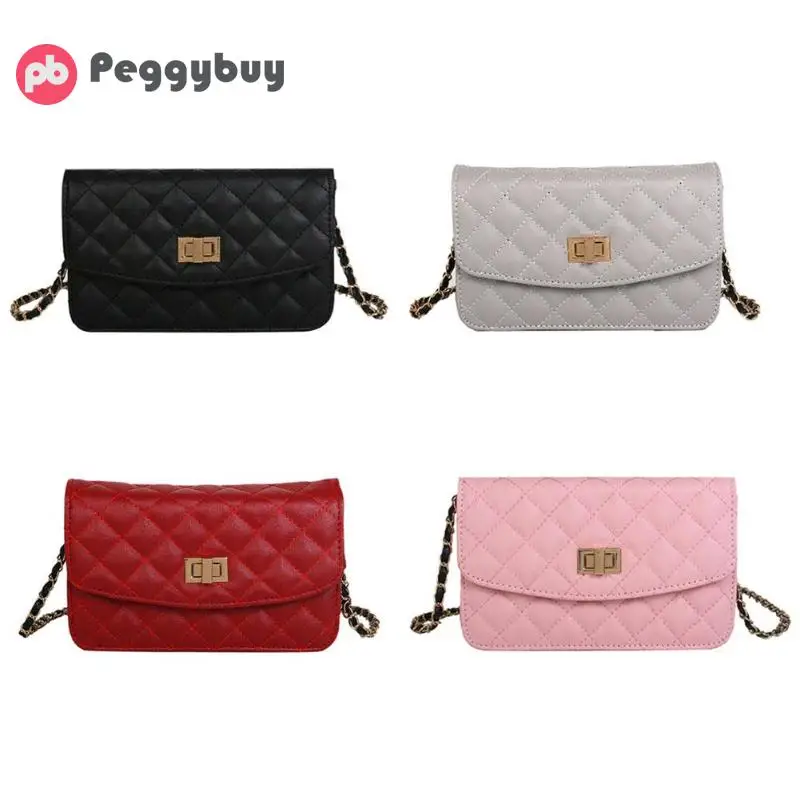 Fashion Plaid Print Chain Sling Bag for Women 2018 PU Leather Ladies Shoulder Satchel Bags