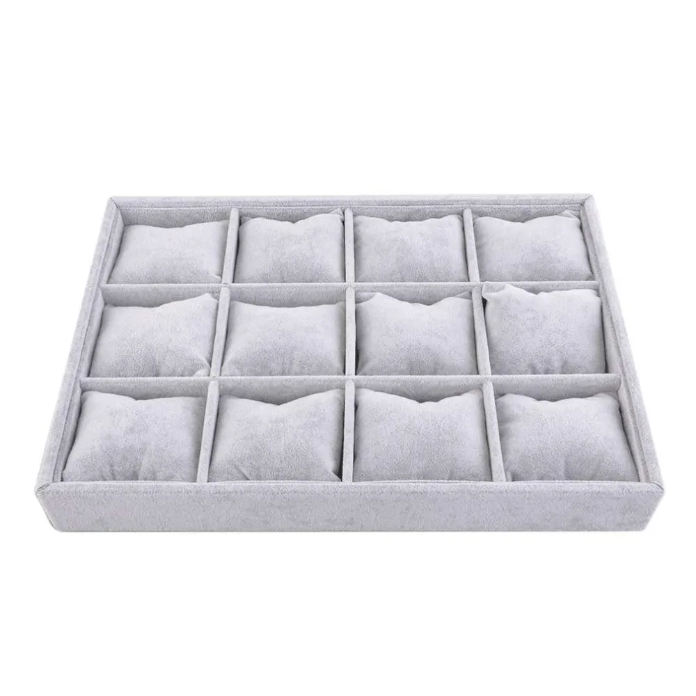 

12 Lattice Watch Box Home Bedroom Jewelry Earring Ring Necklace Watch Display Stand Holder Jewelry Organizer Show Rack